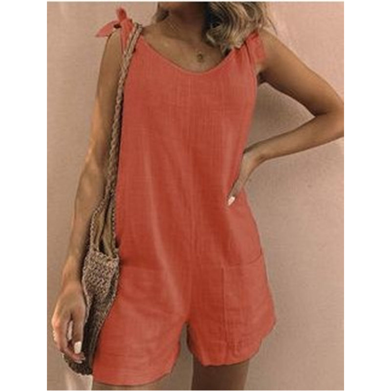 🔥 50% RABATT NU!🔥 Dam Andningsbar Casual Ärmslös Jumpsuit