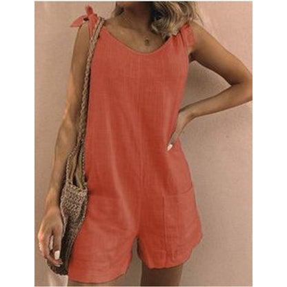 🔥 50% RABATT NU!🔥 Dam Andningsbar Casual Ärmslös Jumpsuit