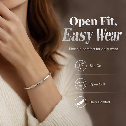 ⌛Tidsbegränsat erbjudande – Silverarmband med vintagblommönster