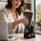 Mobilhållare med induktionshögtalare