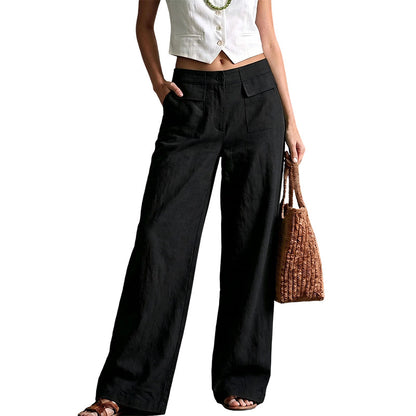 👖🌸 Eleganta vida byxor med avslappnad passform