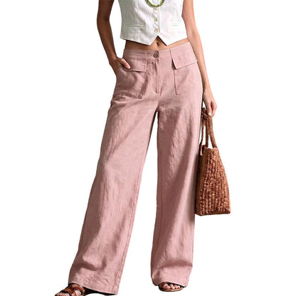 👖🌸 Eleganta vida byxor med avslappnad passform