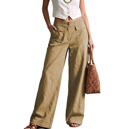 👖🌸 Eleganta vida byxor med avslappnad passform