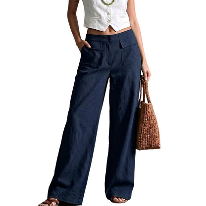👖🌸 Eleganta vida byxor med avslappnad passform