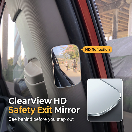 🔥 ClearView HD säkerhetsspegel för utstigning – Se bakåt innan du kliver ut!! 👁️🛡️