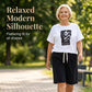 👕🌸 Bekvämt fritidsset med grafisk T-shirt och shorts