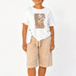 👕🌸 Bekvämt fritidsset med grafisk T-shirt och shorts
