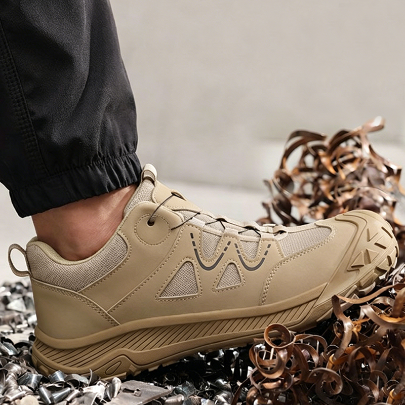 📢 FRI FRAKT! 🎁 50% RABATT! Säkerhetsskor för män med stålhätta och roterande snörning – skydd, komfort & snabb passform på sekunder 👞🔒