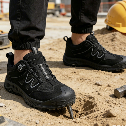 📢 FRI FRAKT! 🎁 50% RABATT! Säkerhetsskor för män med stålhätta och roterande snörning – skydd, komfort & snabb passform på sekunder 👞🔒