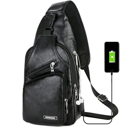 🎒 50% RABATT NU! 💼 Multifunktionell Läderväska för Män – Premium PU-läder & Justerbara Remmar – Perfekt som Present – Snygg & Praktisk ✨