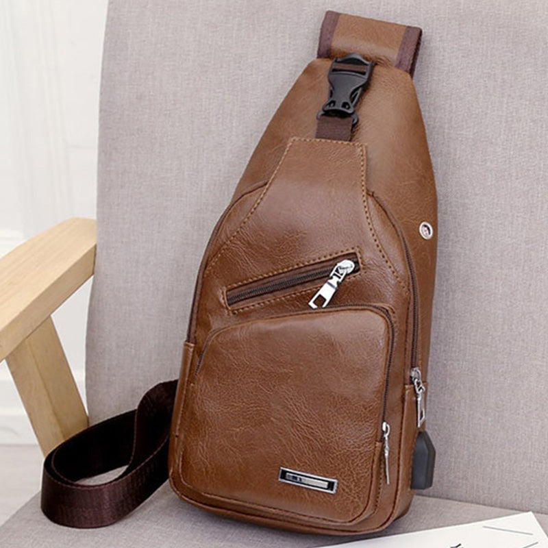 🎒 50% RABATT NU! 💼 Multifunktionell Läderväska för Män – Premium PU-läder & Justerbara Remmar – Perfekt som Present – Snygg & Praktisk ✨