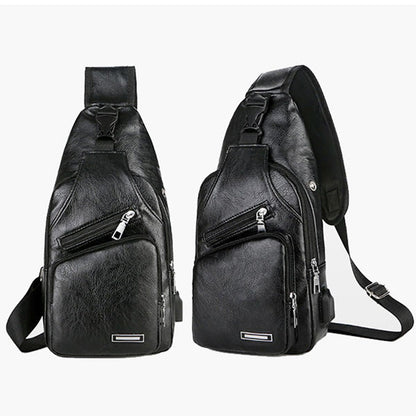 🎒 50% RABATT NU! 💼 Multifunktionell Läderväska för Män – Premium PU-läder & Justerbara Remmar – Perfekt som Present – Snygg & Praktisk ✨