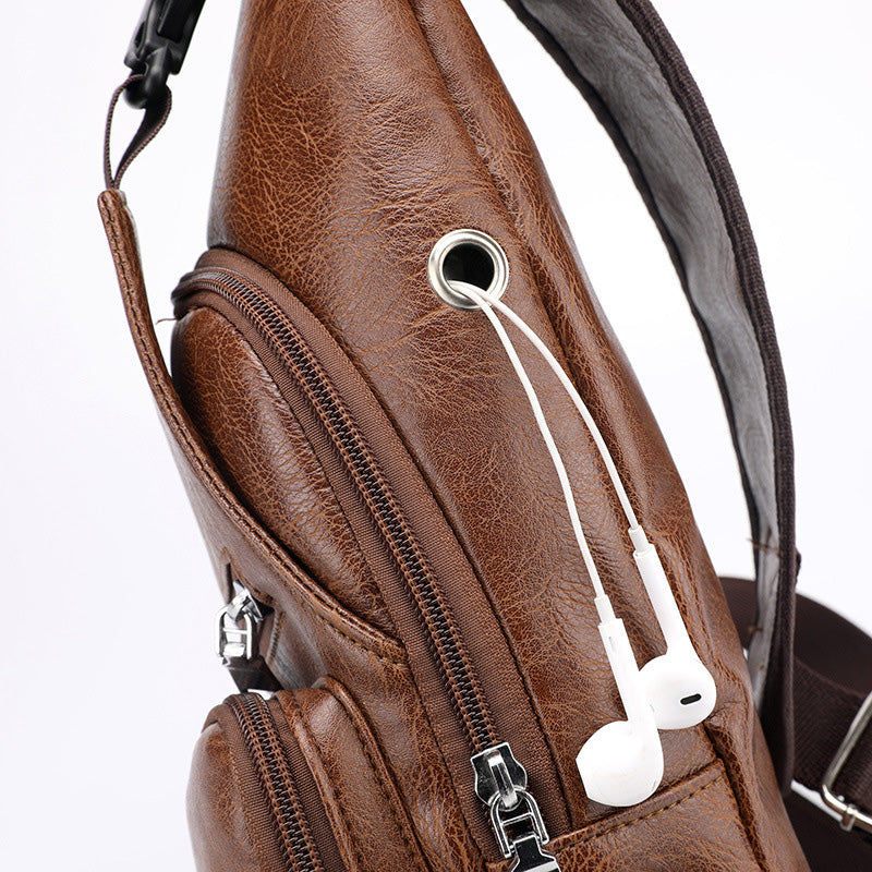 🎒 50% RABATT NU! 💼 Multifunktionell Läderväska för Män – Premium PU-läder & Justerbara Remmar – Perfekt som Present – Snygg & Praktisk ✨