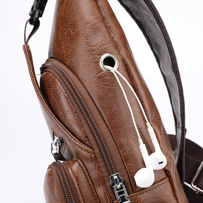 🎒 50% RABATT NU! 💼 Multifunktionell Läderväska för Män – Premium PU-läder & Justerbara Remmar – Perfekt som Present – Snygg & Praktisk ✨
