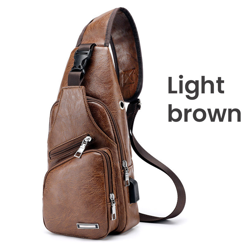 🎒 50% RABATT NU! 💼 Multifunktionell Läderväska för Män – Premium PU-läder & Justerbara Remmar – Perfekt som Present – Snygg & Praktisk ✨