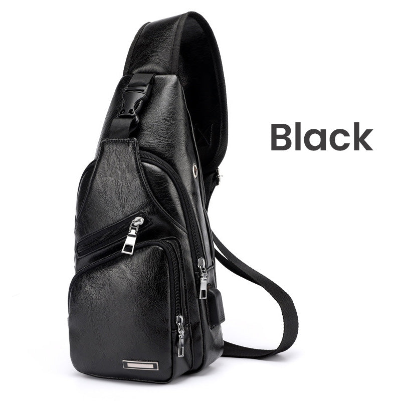 🎒 50% RABATT NU! 💼 Multifunktionell Läderväska för Män – Premium PU-läder & Justerbara Remmar – Perfekt som Present – Snygg & Praktisk ✨