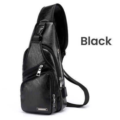 🎒 50% RABATT NU! 💼 Multifunktionell Läderväska för Män – Premium PU-läder & Justerbara Remmar – Perfekt som Present – Snygg & Praktisk ✨