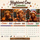 🐮 50% RABATT – ENDAST 179 KR! Rolig väggkalender med höglandskor för 2027 – A4-hängkalender – 12 charmiga motiv – perfekt för hemmet, kontoret eller som present 🌾✨
