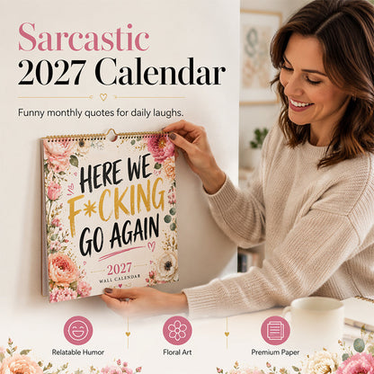Rolig 2027 väggkalender kalender för kvinnor