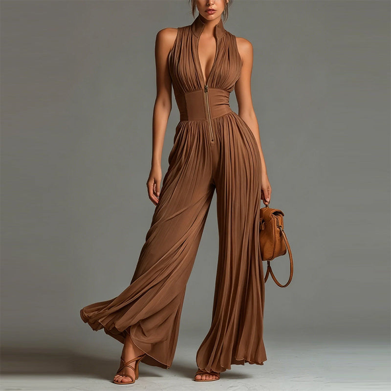 🎁💥Flödande veckad jumpsuit