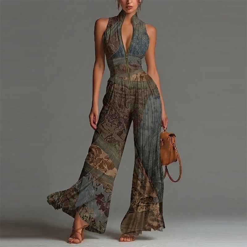 🎁💥Flödande veckad jumpsuit