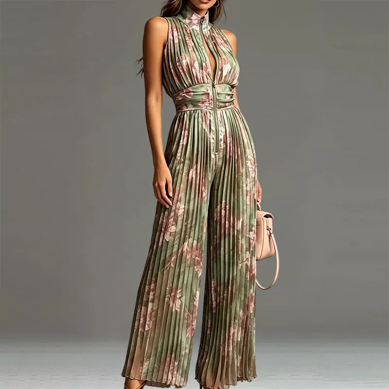 🎁💥Flödande veckad jumpsuit