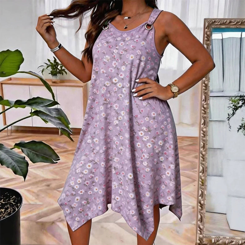 ✨🛍️Nyhet – Ärmlös maxiklänning med prästkragsmönster – Andningsbar komfort och avslappnad semesterkänsla 🍃