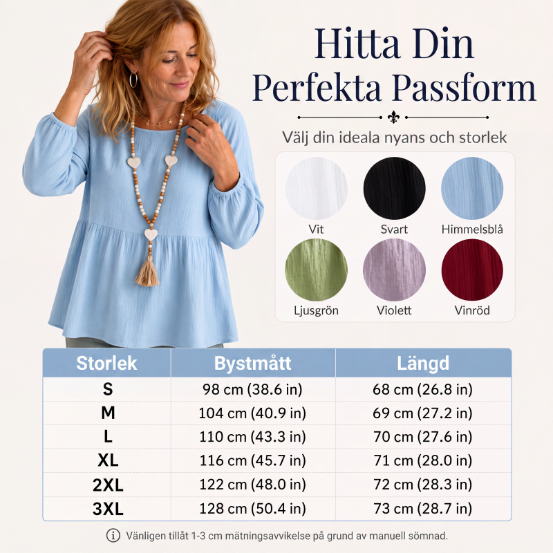 Bästsäljare🔥👚 Ledig löst sittande topp – mjuk och bekväm för vardagen