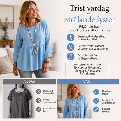 Bästsäljare🔥👚 Ledig löst sittande topp – mjuk och bekväm för vardagen