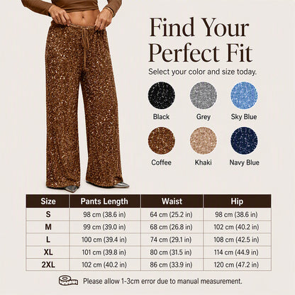 Raka byxor för dam med elastisk midja