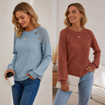 Nyhet✨ 🌸 Mjuk långärmad blus med patchwork