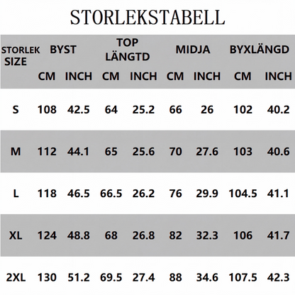 Set med löst sittande topp och vida byxor för kvinnor