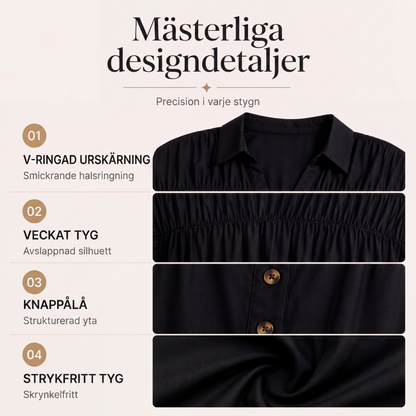 Nyhet✨ 🌸 Mjuk och flytande blus med fina veck – perfekt för kontor och vardag