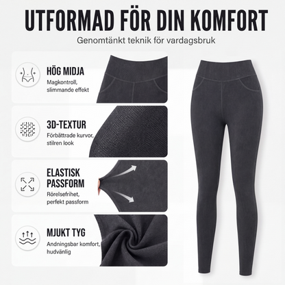 Högmidjade rumplyftande leggings för kvinnor