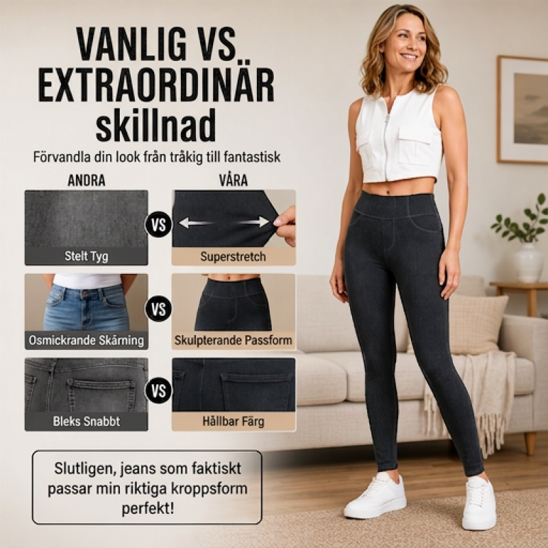 Högmidjade rumplyftande leggings för kvinnor