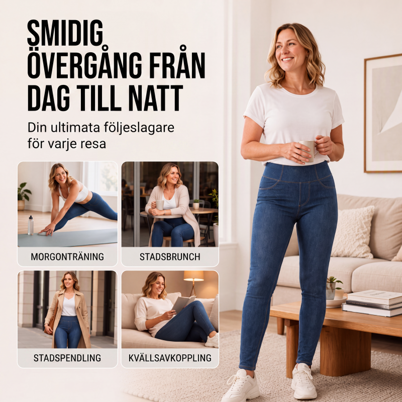 Högmidjade rumplyftande leggings för kvinnor