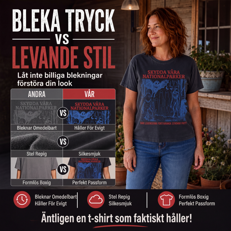 Grafisk T-shirt med retro motiv av Cryptid nationalparker