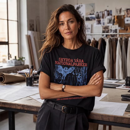 Grafisk T-shirt med retro motiv av Cryptid nationalparker