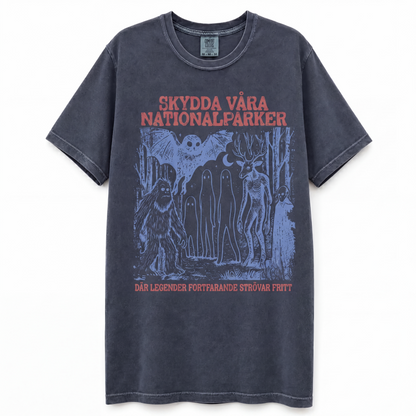Grafisk T-shirt med retro motiv av Cryptid nationalparker