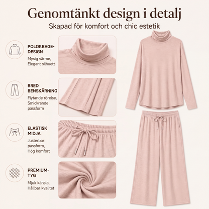 Set för damer👩: Poloklänning och vida byxor👕👖
