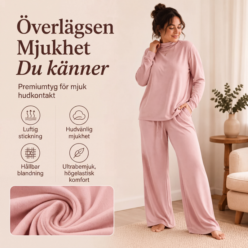 Set för damer👩: Poloklänning och vida byxor👕👖