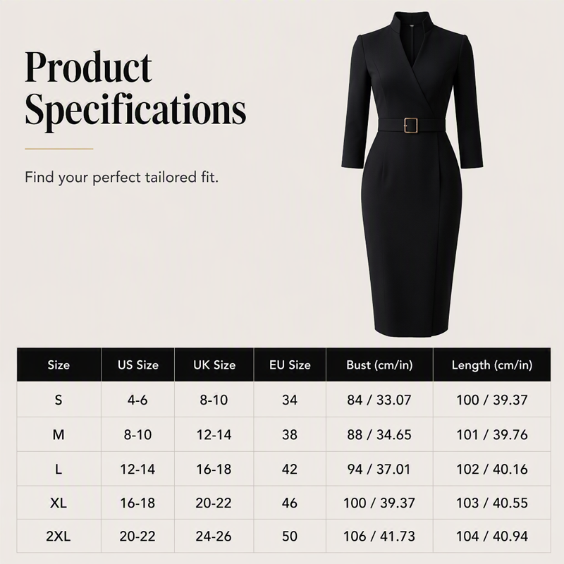 👗Elegant klänning som framhäver midjan