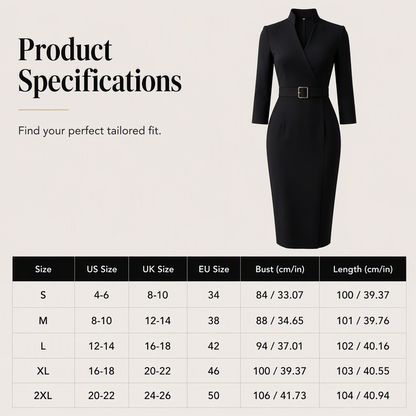 👗Elegant klänning som framhäver midjan