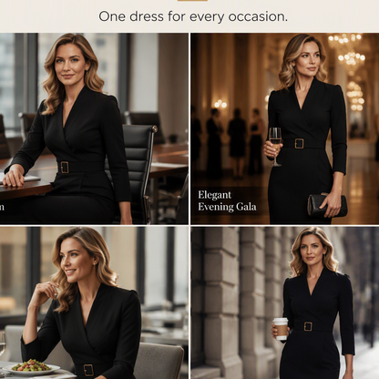👗Elegant klänning som framhäver midjan