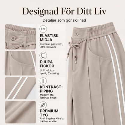 Bästsäljare🔥 👖 Vida cargobyxor med dragsko i midjan – avslappnad chic för vardagen