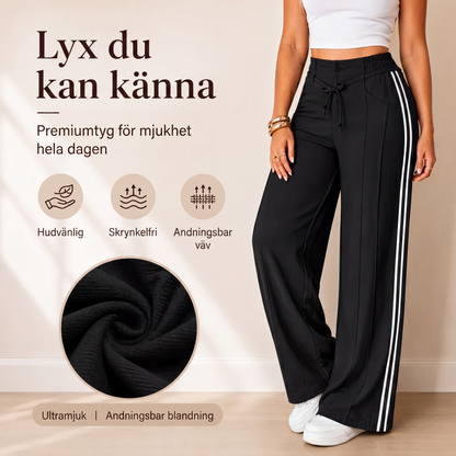 Bästsäljare🔥 👖 Vida cargobyxor med dragsko i midjan – avslappnad chic för vardagen