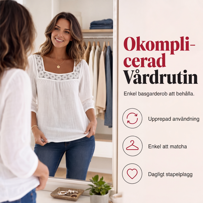 Nya ankomster📦 👗 Klassisk spetstopp i enfärgad design – tidlös stil som matchar allt