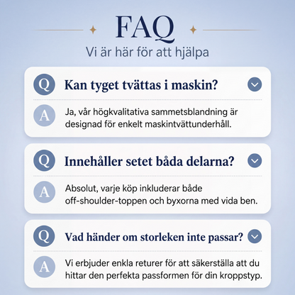 Bästsäljare🔥 Off-shoulder-set med vida ben