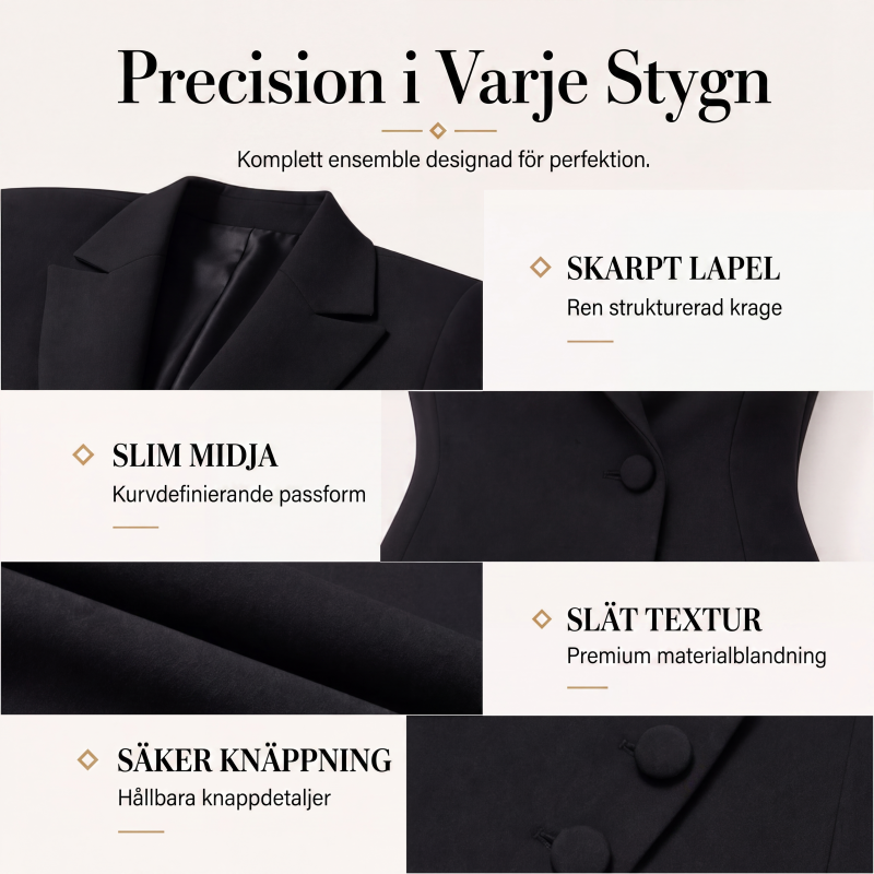 Nyhet✨ 🌸 Stilren kavajklänning med asymmetrisk skärning – perfekt för en modern och professionell look