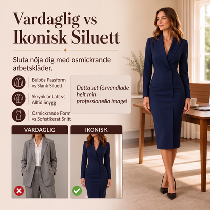 Nyhet✨ 🌸 Stilren kavajklänning med asymmetrisk skärning – perfekt för en modern och professionell look